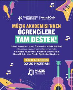 Küçükçekmece Belediyesi Müzik Akademisi’nden Öğrencilere Yaz Okulu Desteği!